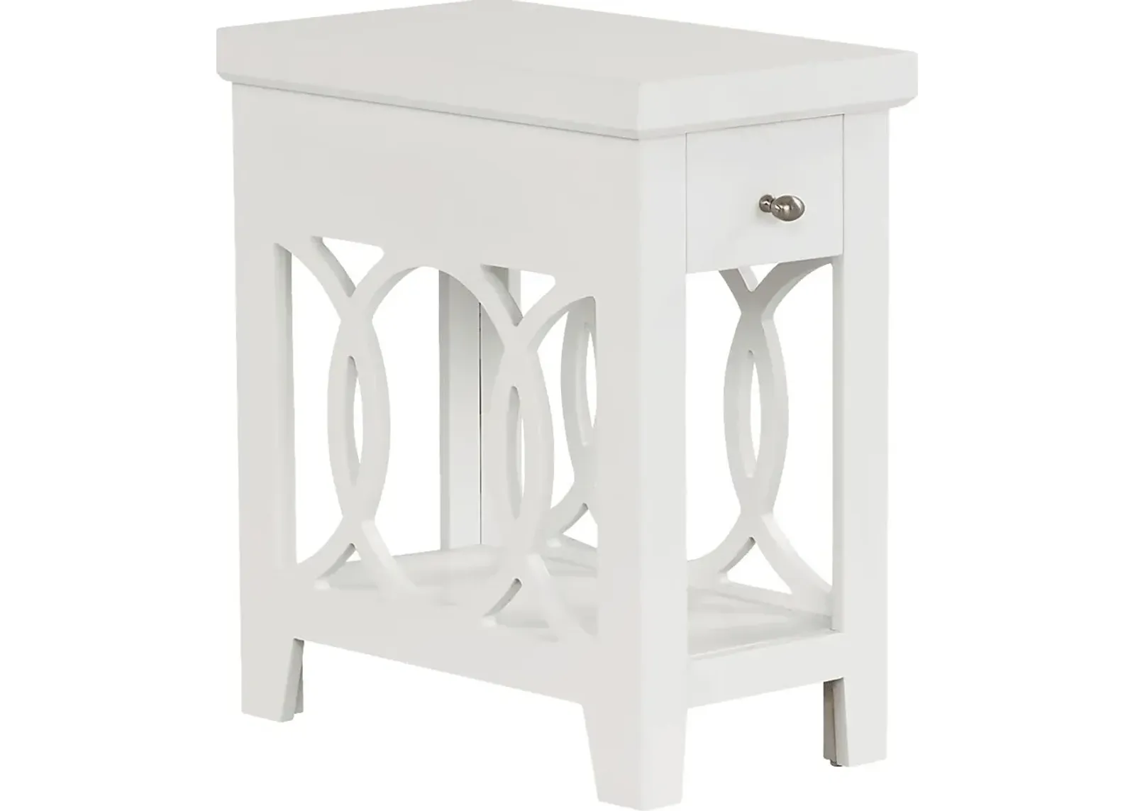 Abbie White Side Table