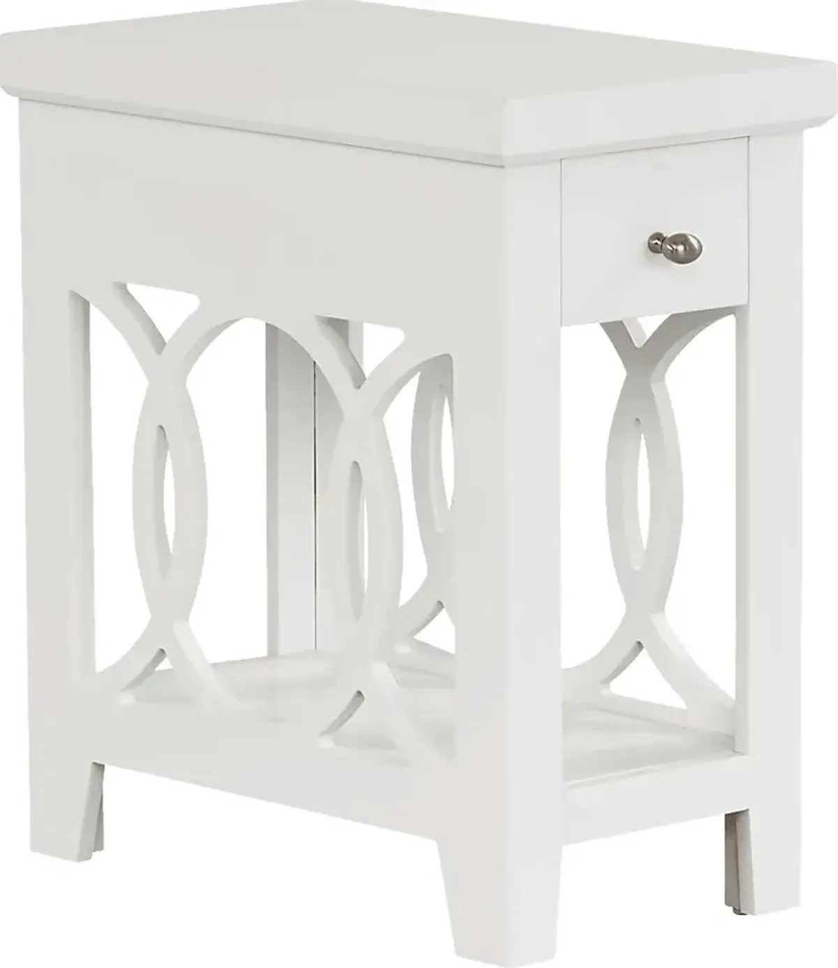 Abbie White Side Table