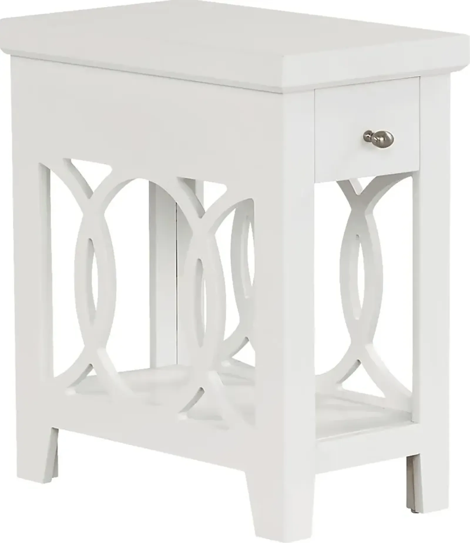 Abbie White Side Table