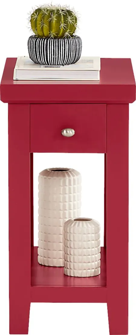 Abbie Red Side Table