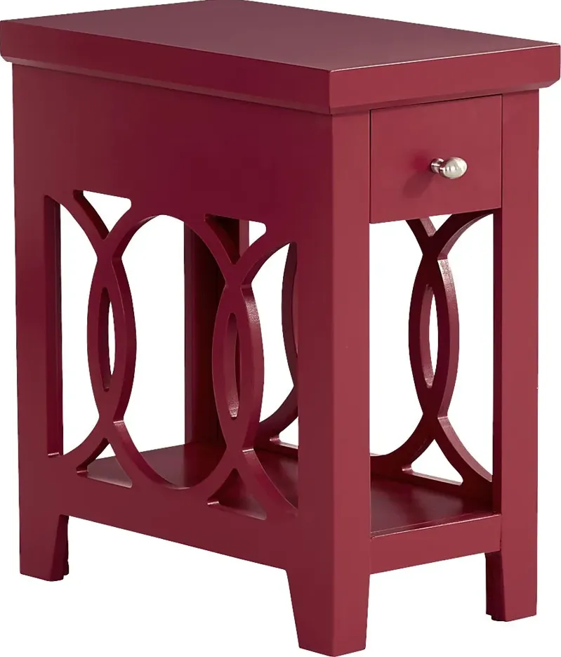 Abbie Red Side Table