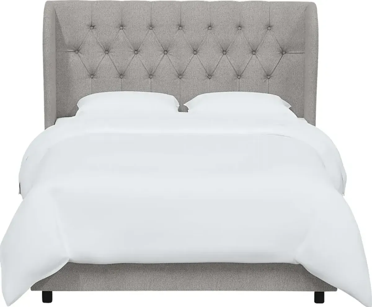 Aleta Light Gray Twin Bed