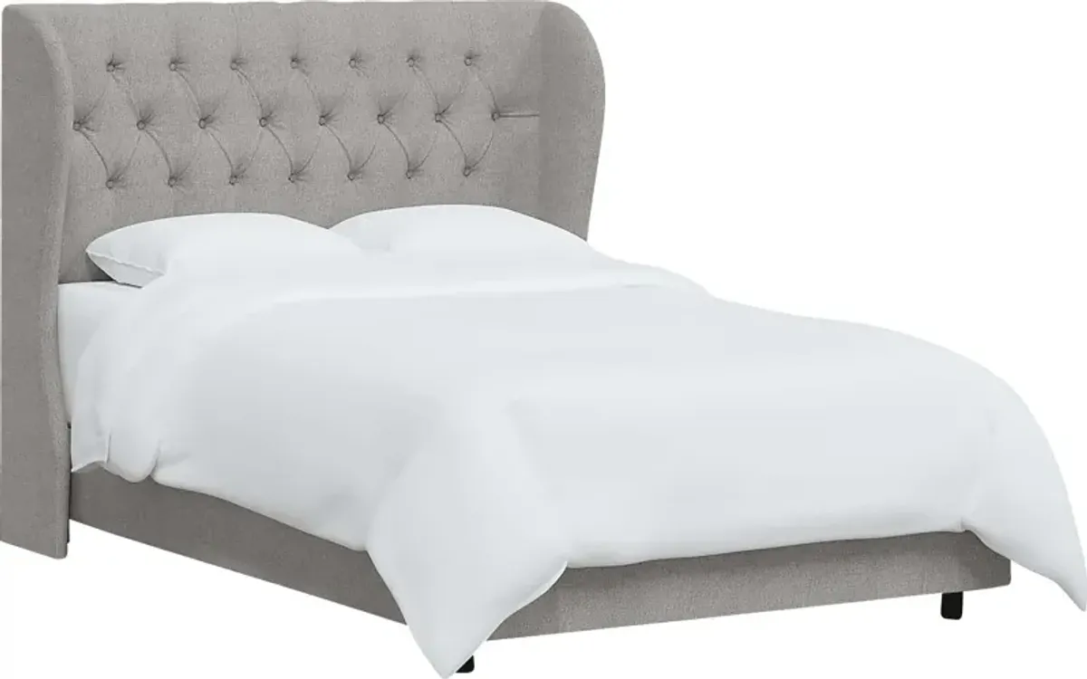 Aleta Light Gray Twin Bed