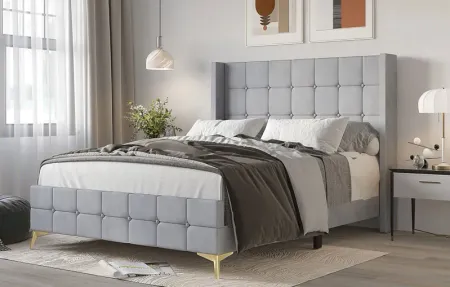 Allpeina Gray Twin Bed