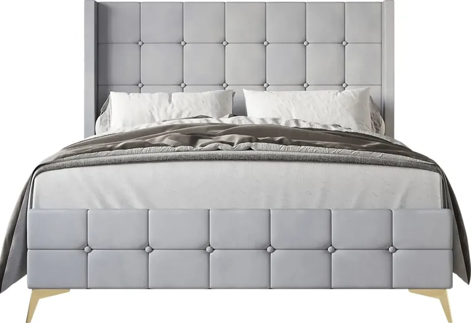 Allpeina Gray Twin Bed