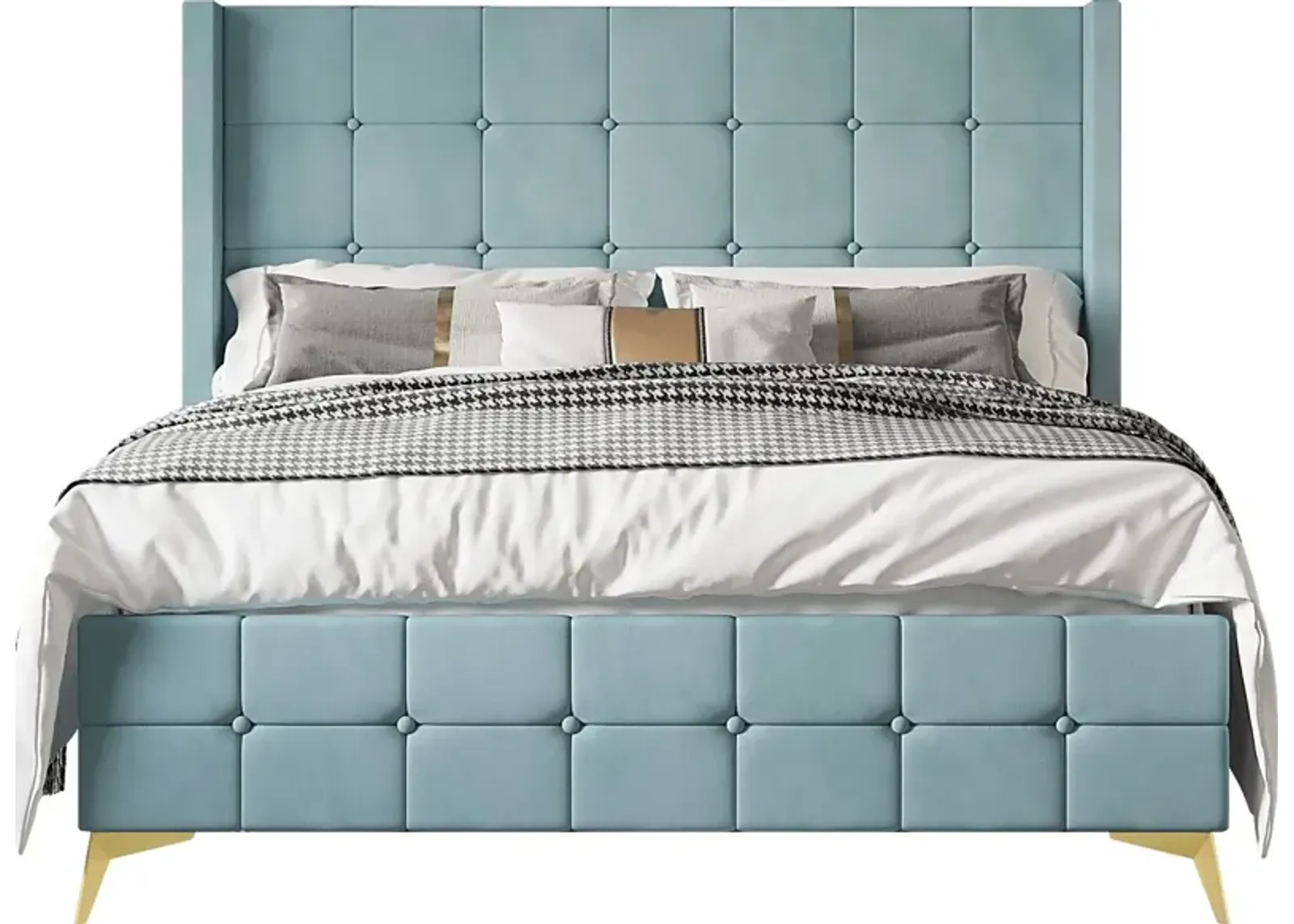 Allpeina Blue Twin Bed