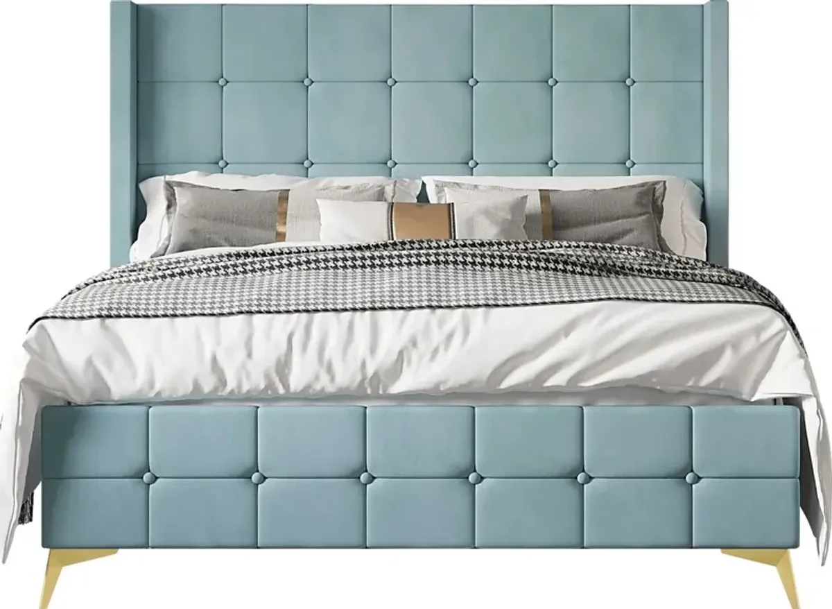 Allpeina Blue Twin Bed