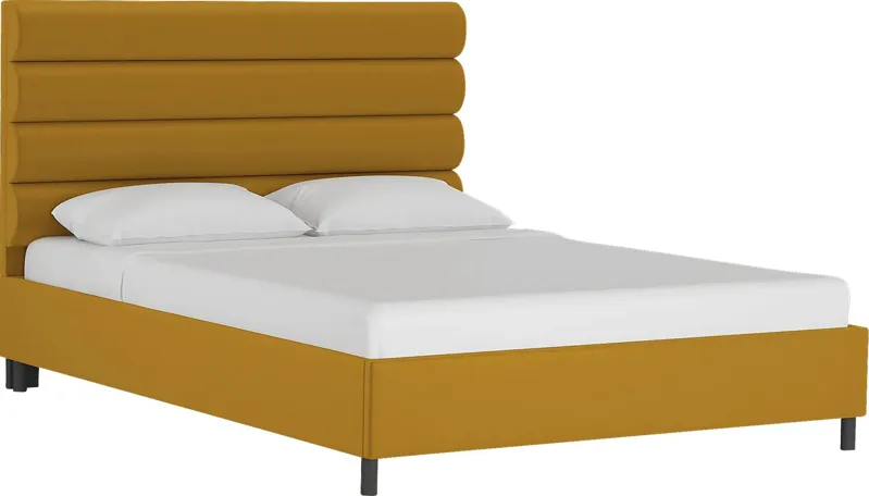 Kids Golden Rust Dijon Twin Upholstered Bed