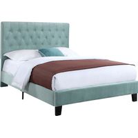 Emeline Light Blue Twin Upholstered Bed