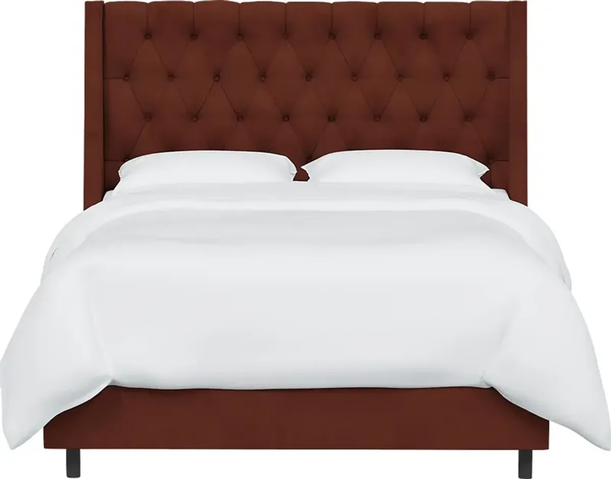 Rustic Saddle I Orange Twin Upholstered Bed