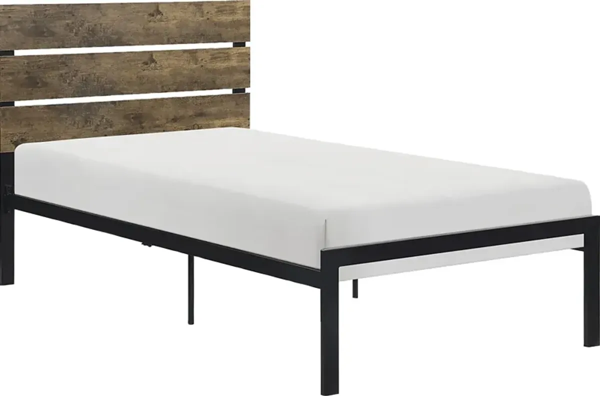 Meigs Brown Twin Platform Bed