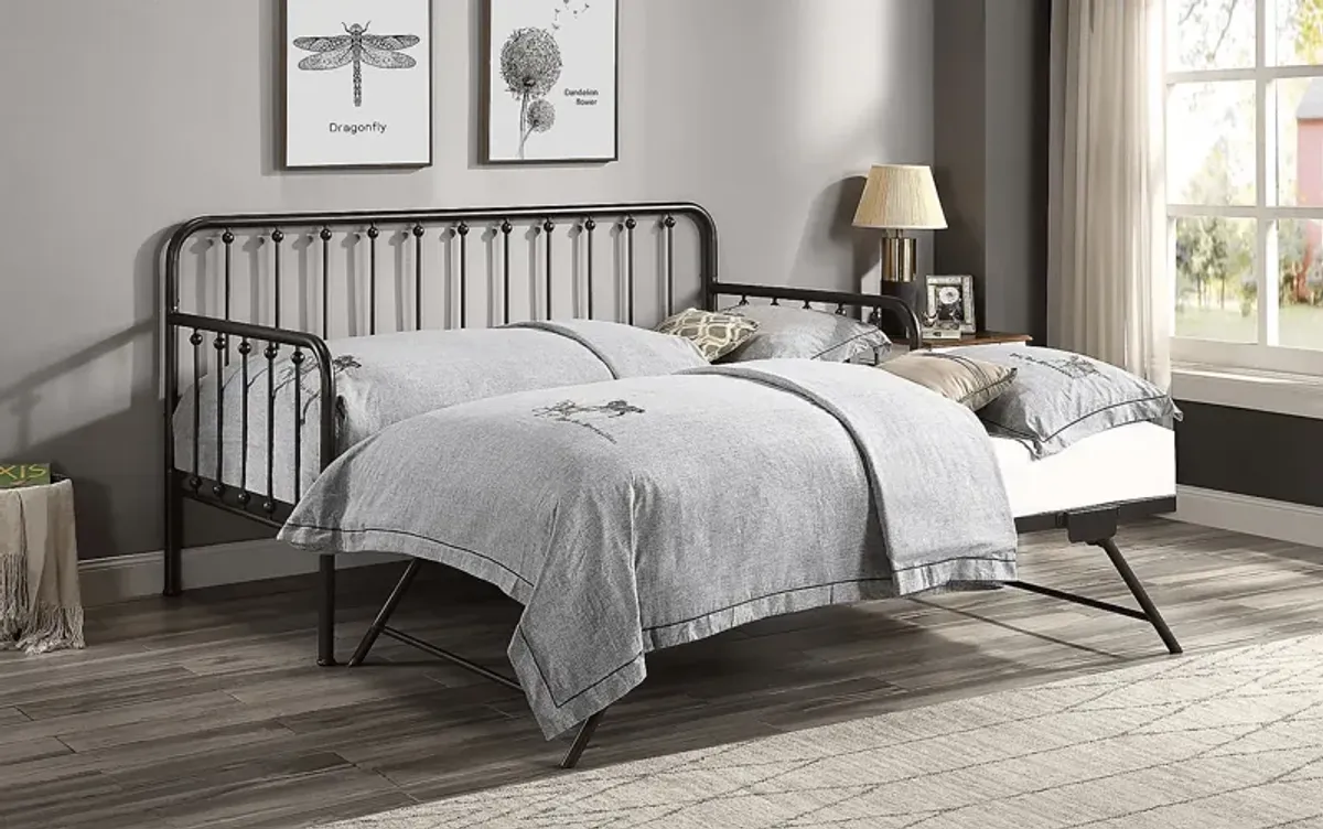 Belltone Bronze Daybed with Lift Up Trundle