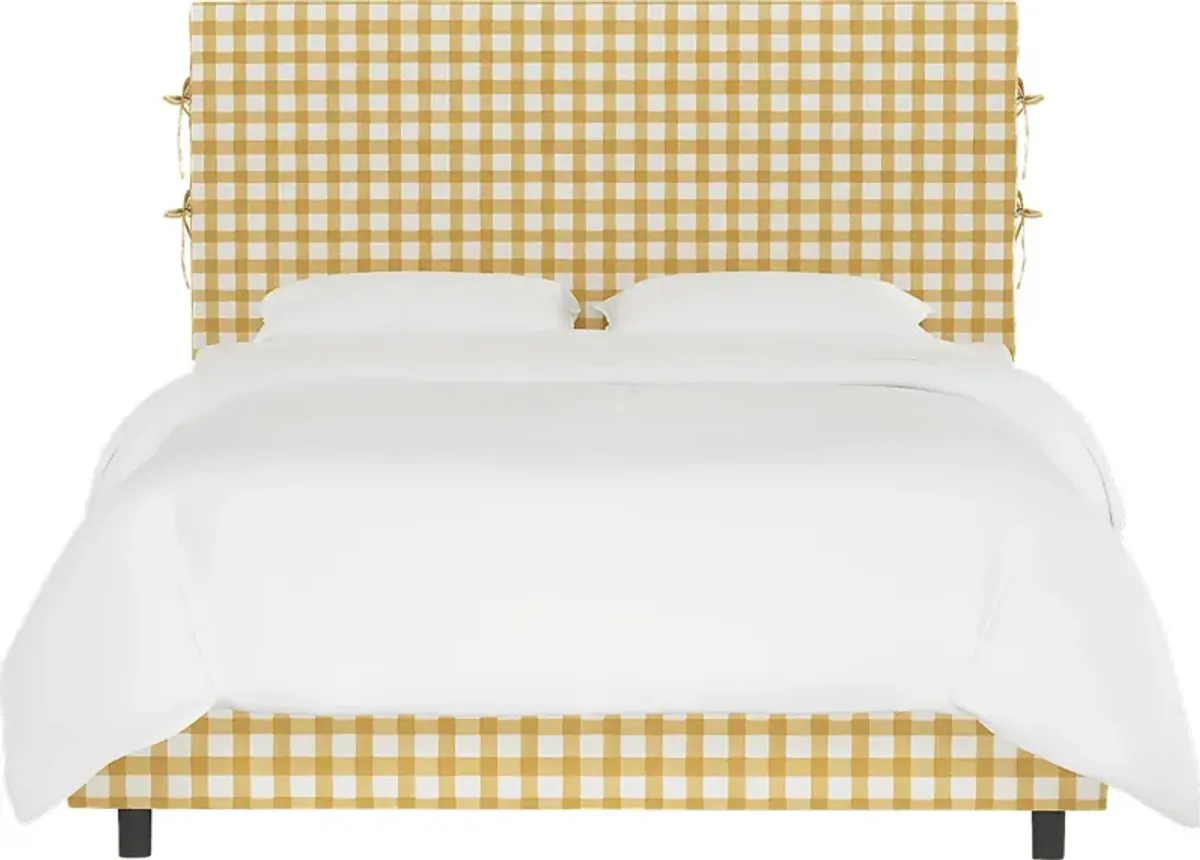 Kids Cottage Charm Yellow Twin Upholstered Bed