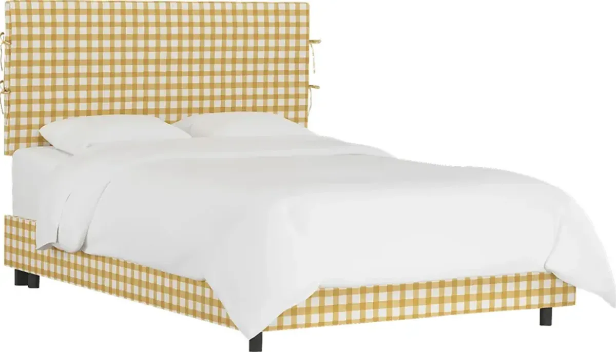 Kids Cottage Charm Yellow Twin Upholstered Bed