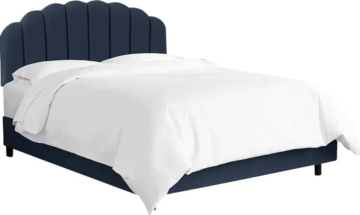 Eloisan Dark Blue Twin Bed