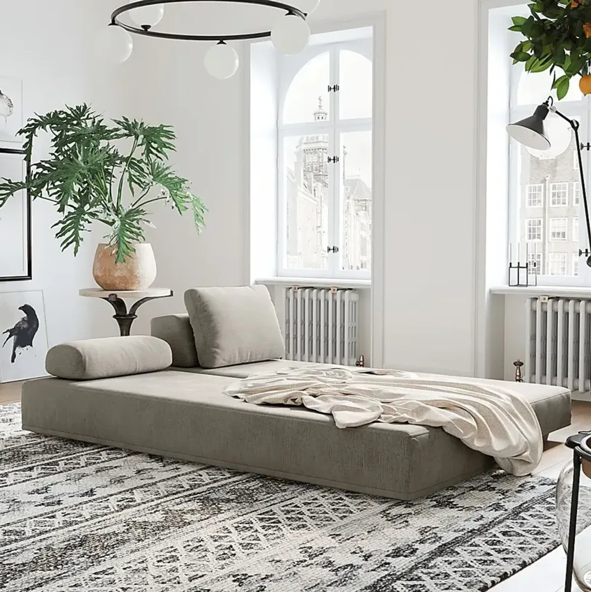 Aignathser Dove Gray Daybed