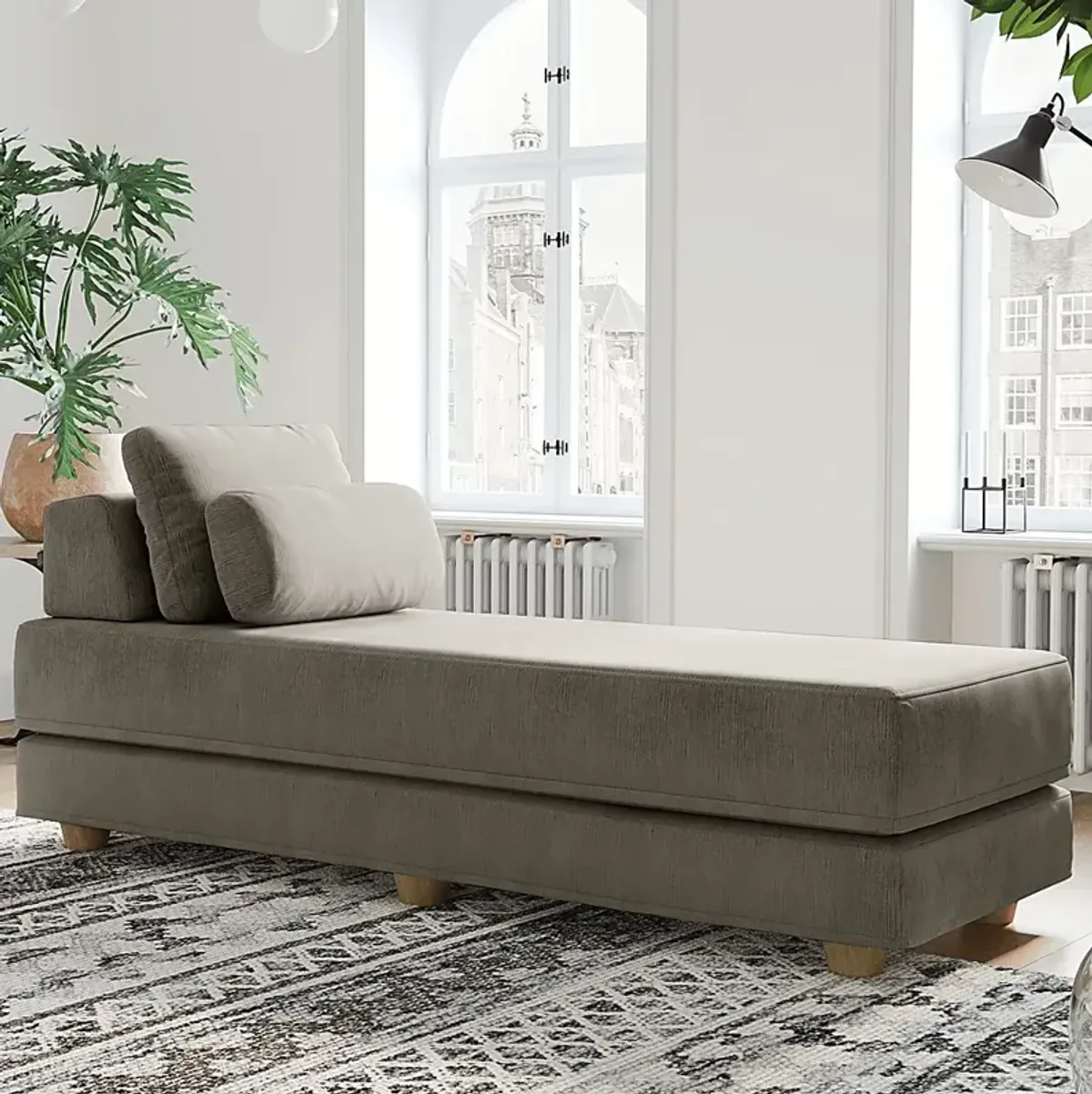 Aignathser Dove Gray Daybed