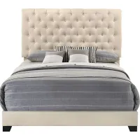 Albritt Beige 3 Pc Twin Upholstered Bed