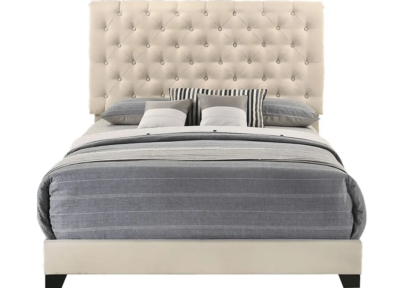 Albritt Beige 3 Pc Twin Upholstered Bed