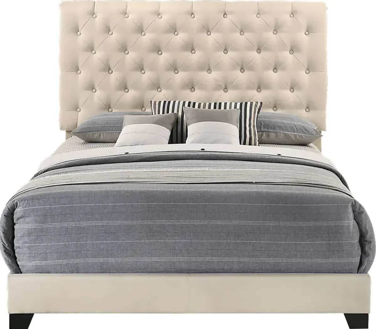 Albritt Beige 3 Pc Twin Upholstered Bed