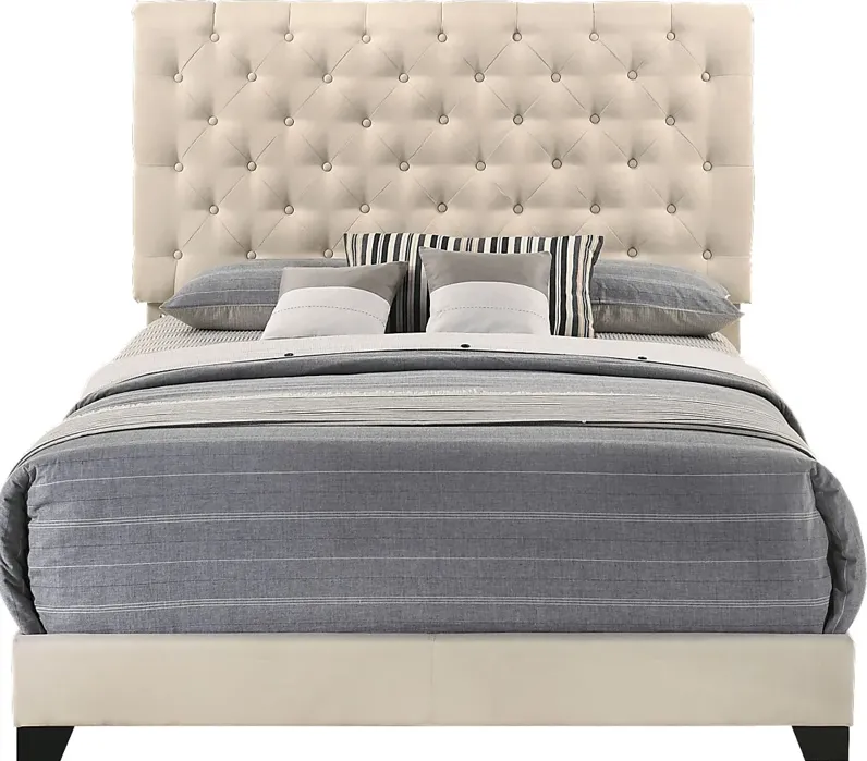 Albritt Beige 3 Pc Twin Upholstered Bed