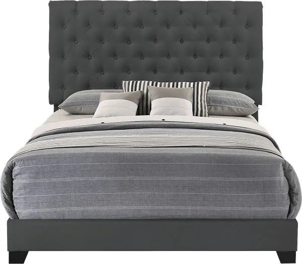 Albritt Dark Gray 3 Pc Twin Upholstered Bed