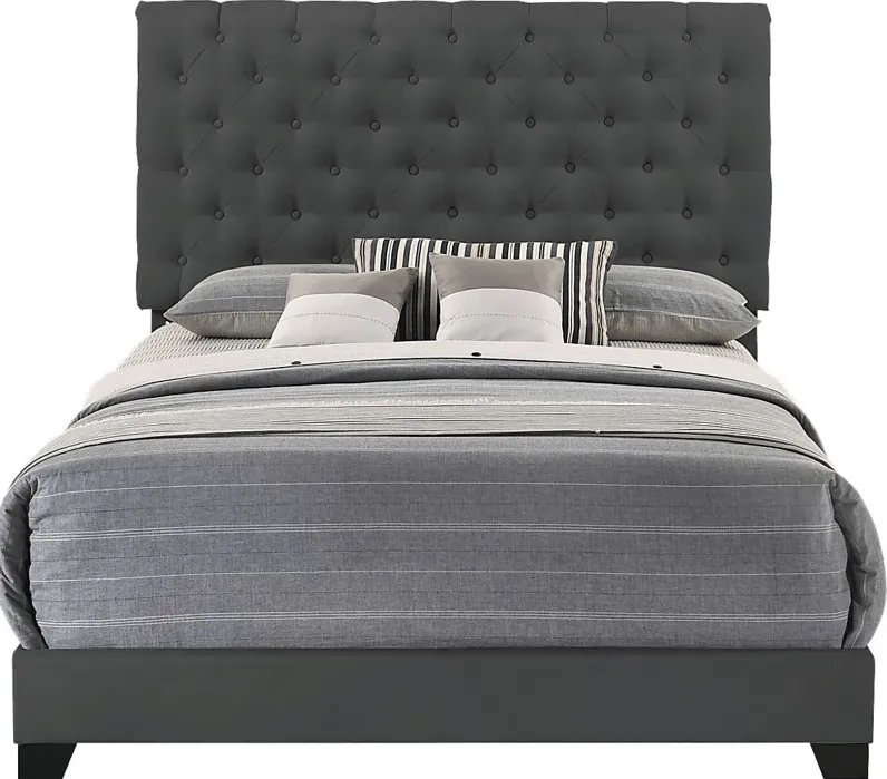 Albritt Dark Gray 3 Pc Twin Upholstered Bed