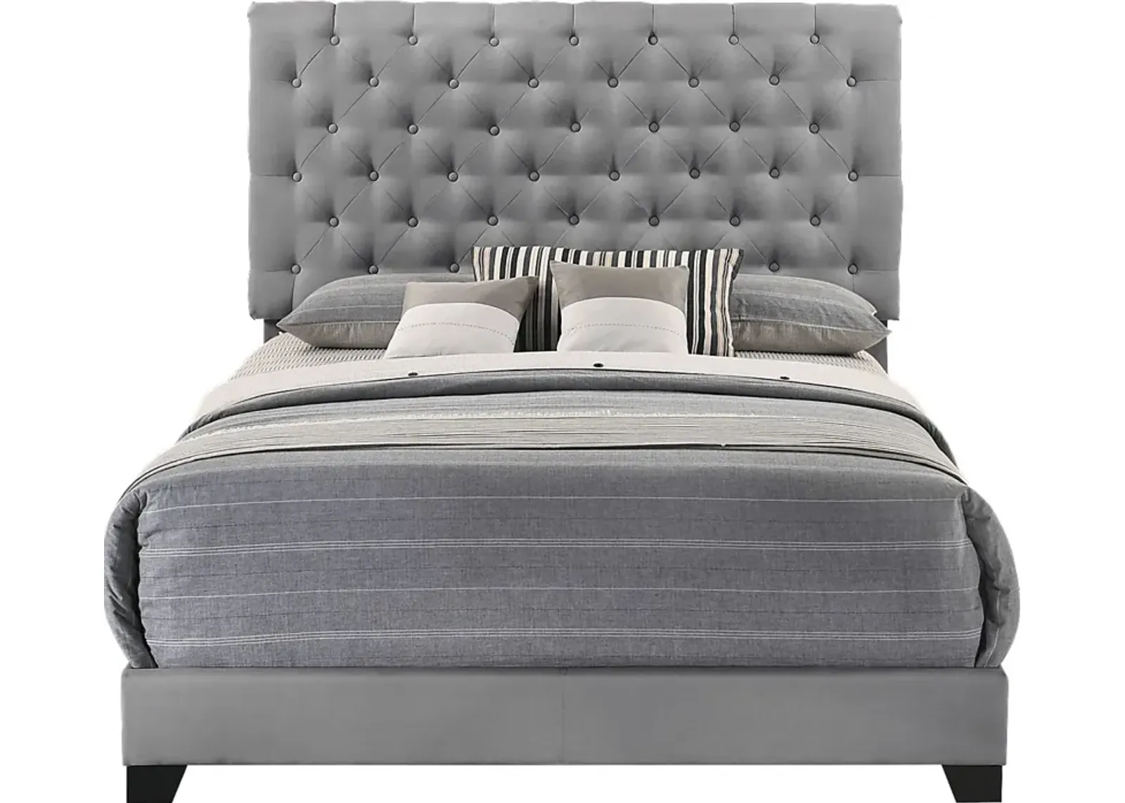 Albritt Gray 3 Pc Twin Upholstered Bed