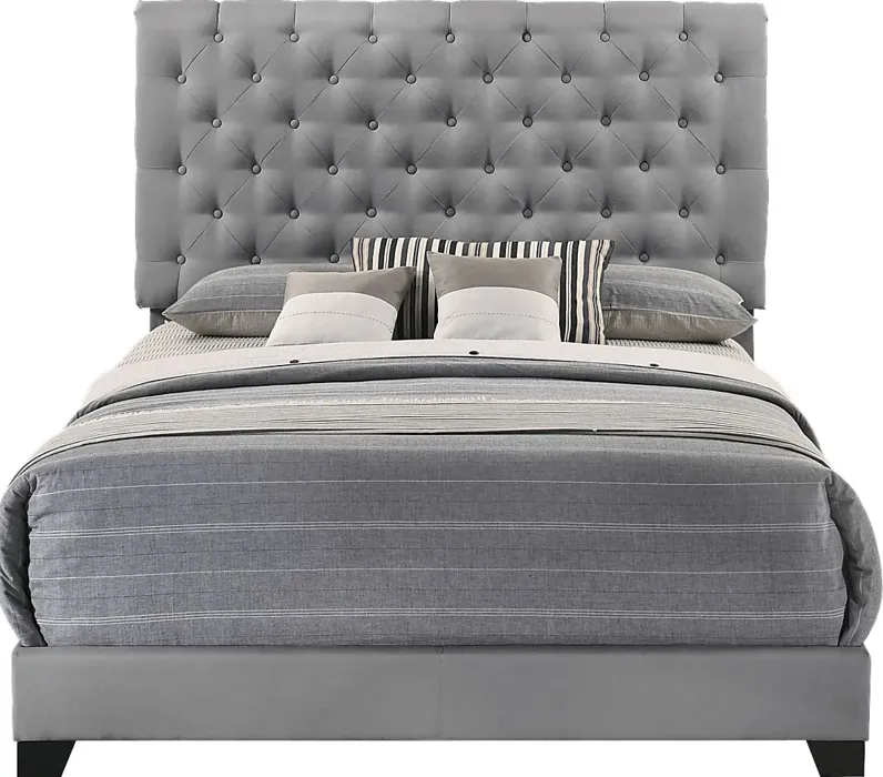 Albritt Gray 3 Pc Twin Upholstered Bed