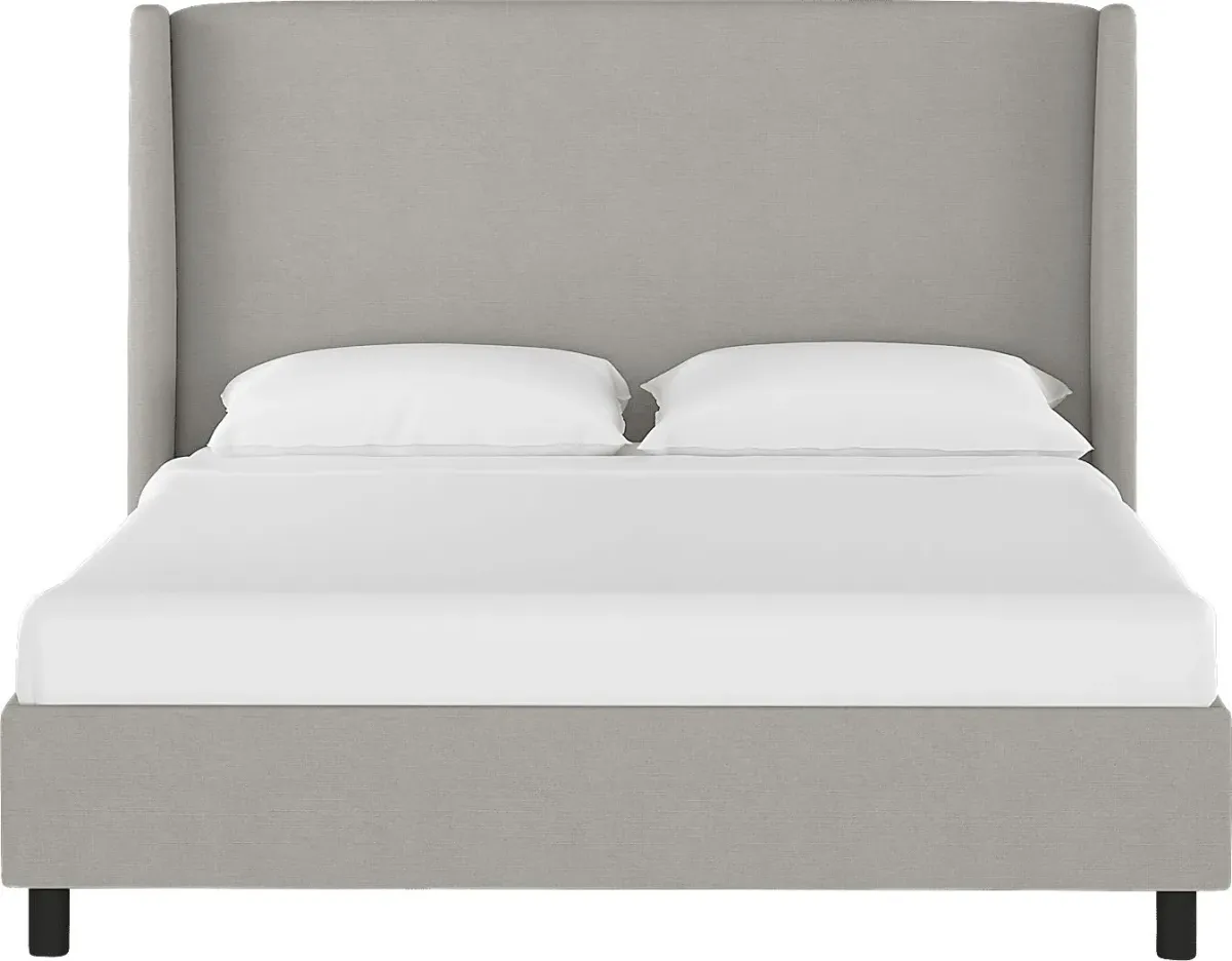 Kids Creamy Hues Gray Twin Upholstered Bed