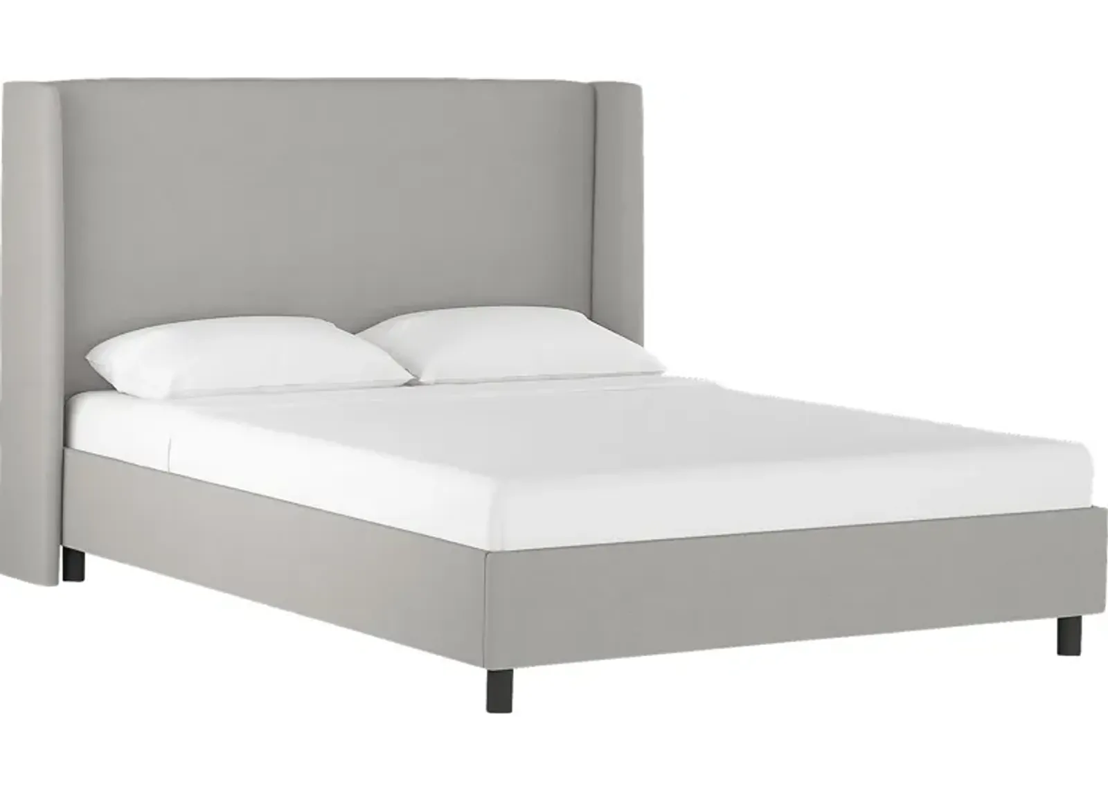 Kids Creamy Hues Gray Twin Upholstered Bed