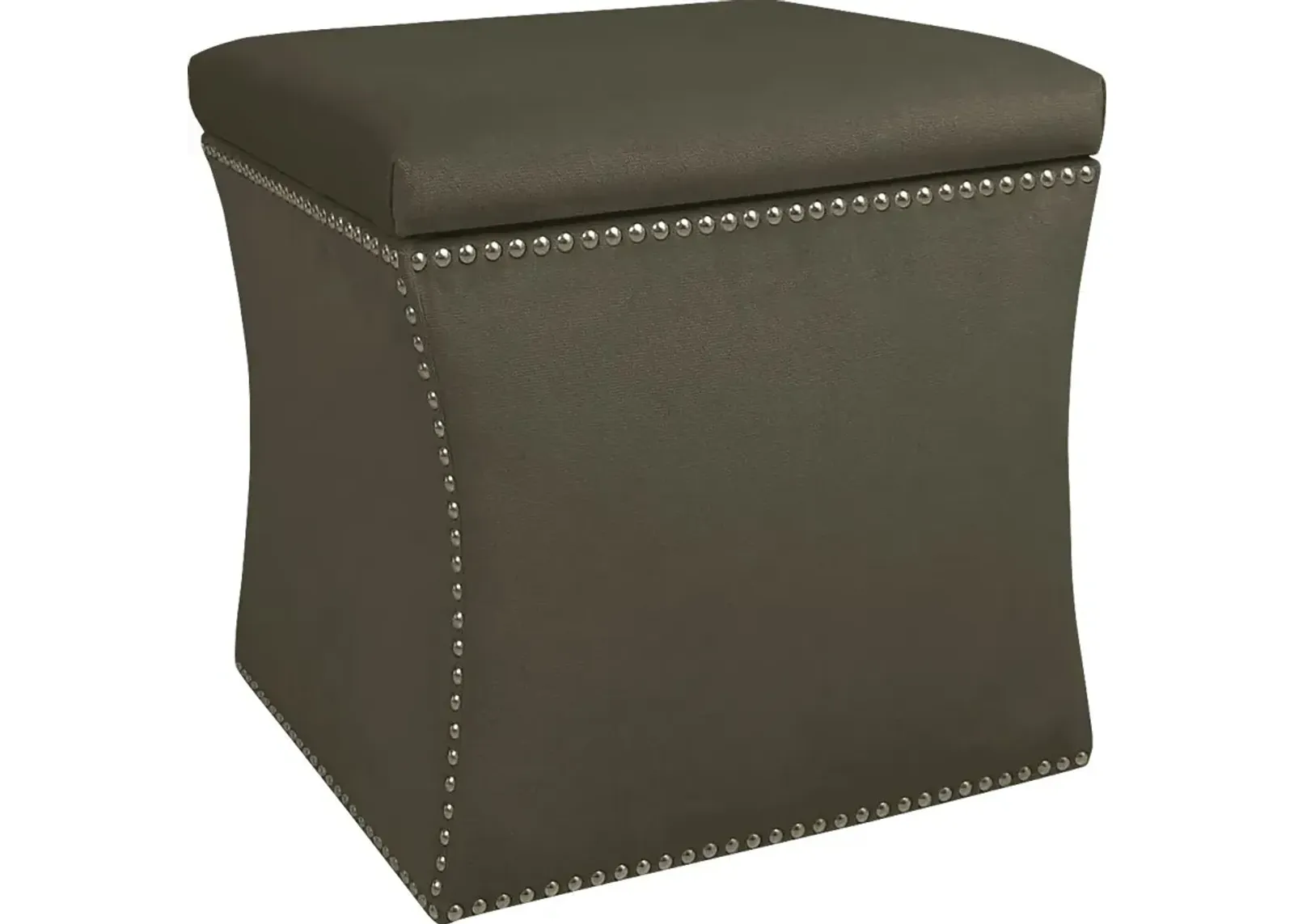 Vallie Pewter Storage Ottoman