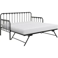 Betlin Black Daybed with Lift Up Trundle