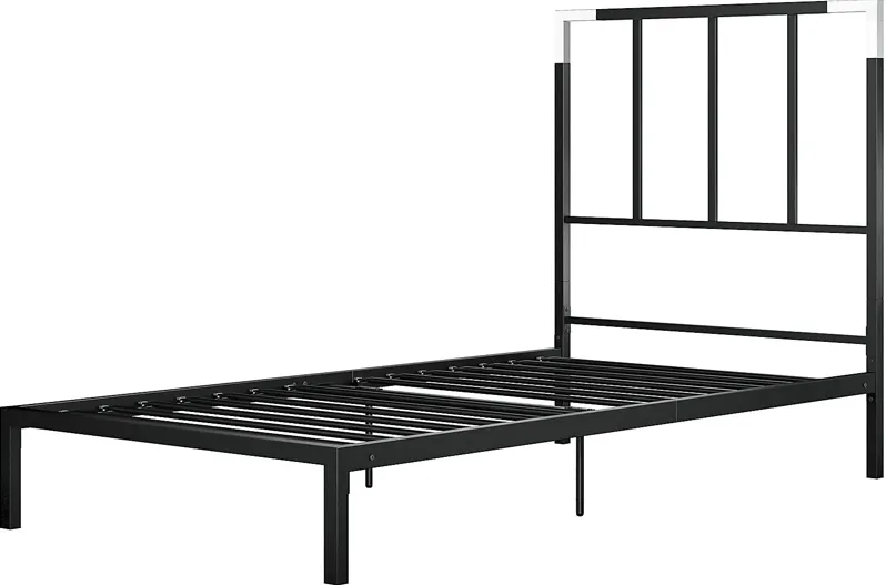 Beloak Black Twin Platform Bed