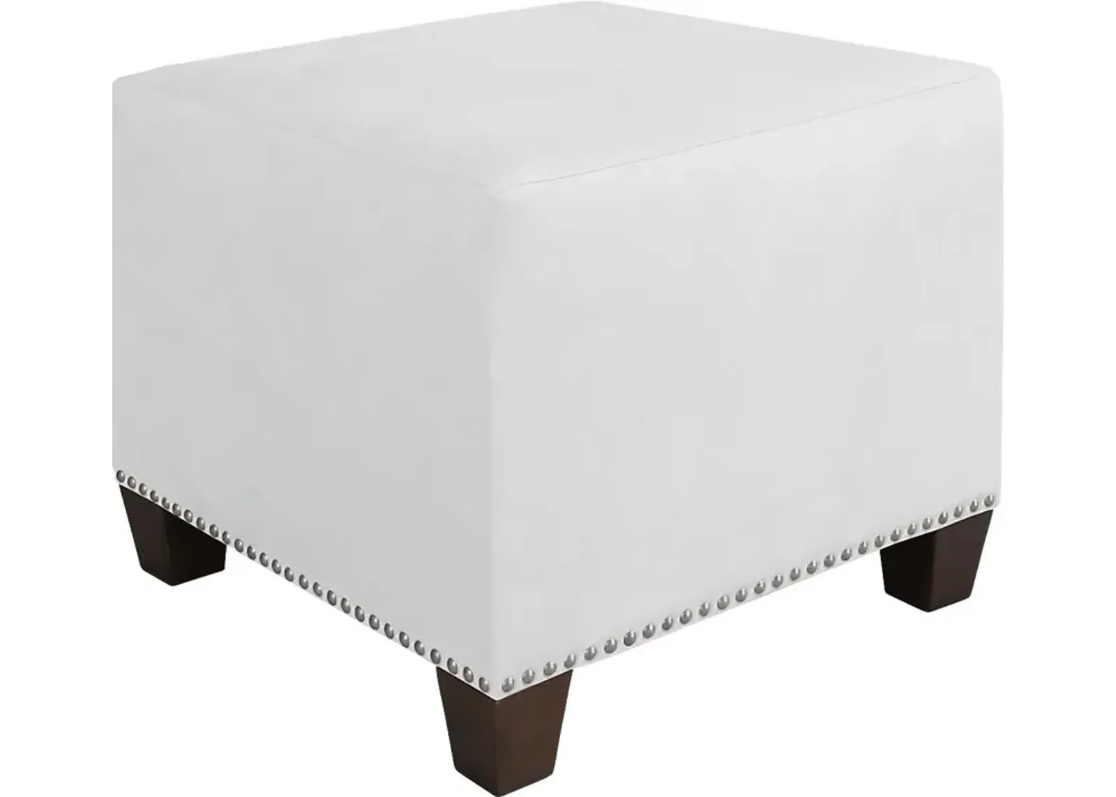 Delana White Ottoman