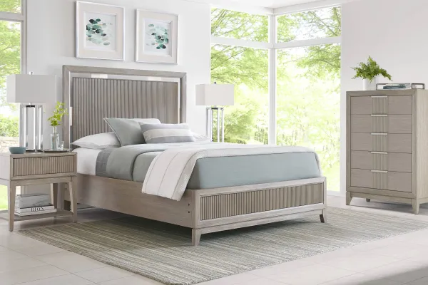 Bellante Gray 5 Pc Queen Panel Bedroom