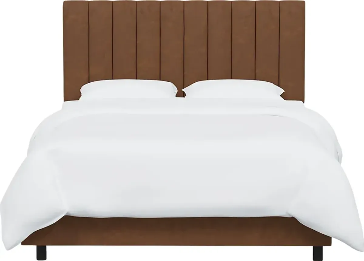 Rustic Saddle I Brown Twin Upholstered Bed