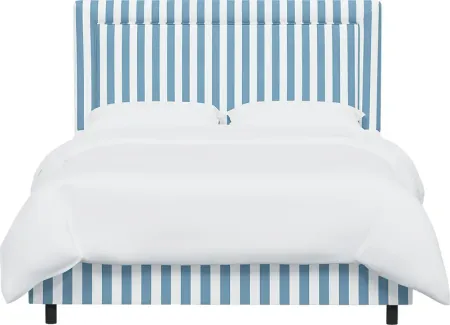 Nautical Blues Blue Twin Upholstered Bed