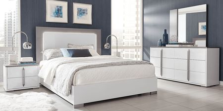 Park Slope White 3 Pc Queen Panel Bed