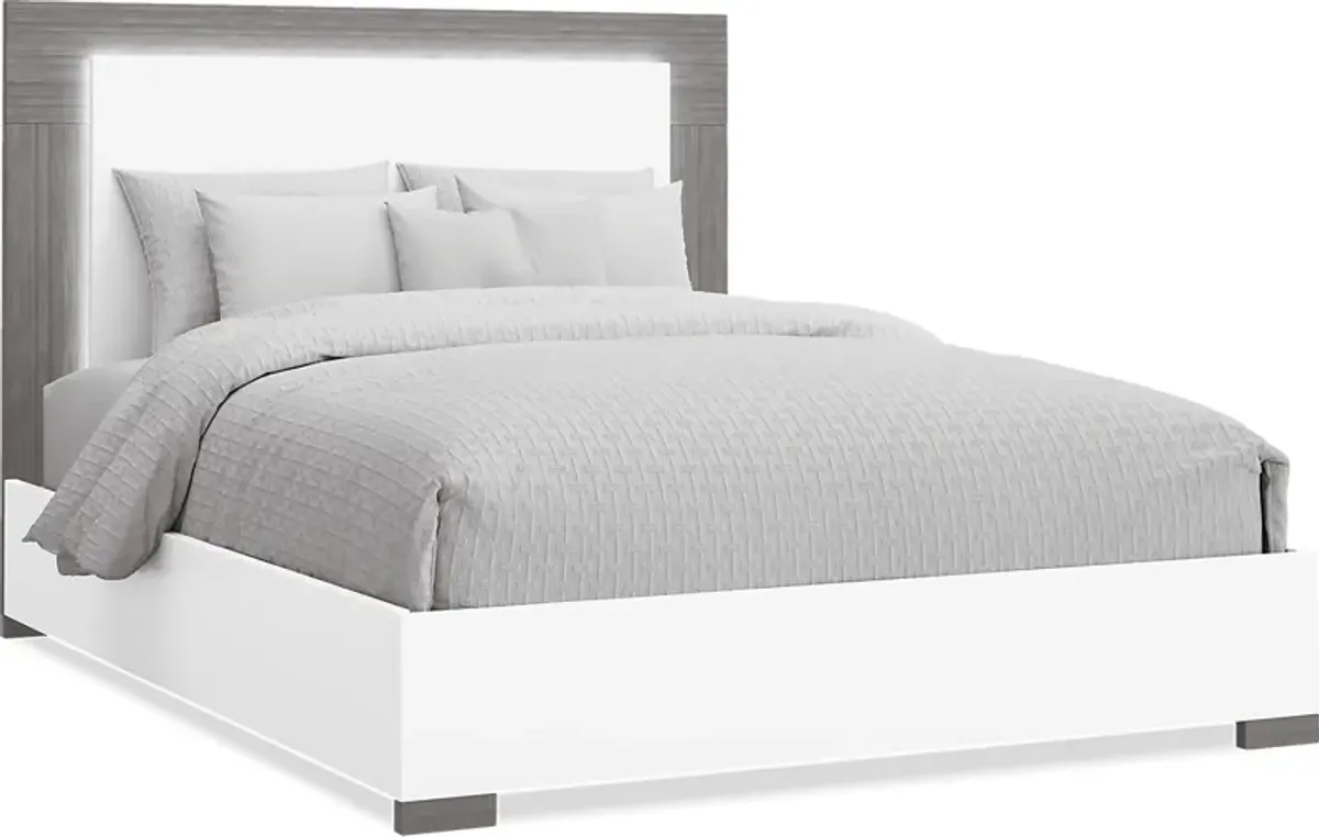 Park Slope White 3 Pc Queen Panel Bed