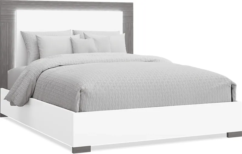 Park Slope White 3 Pc Queen Panel Bed