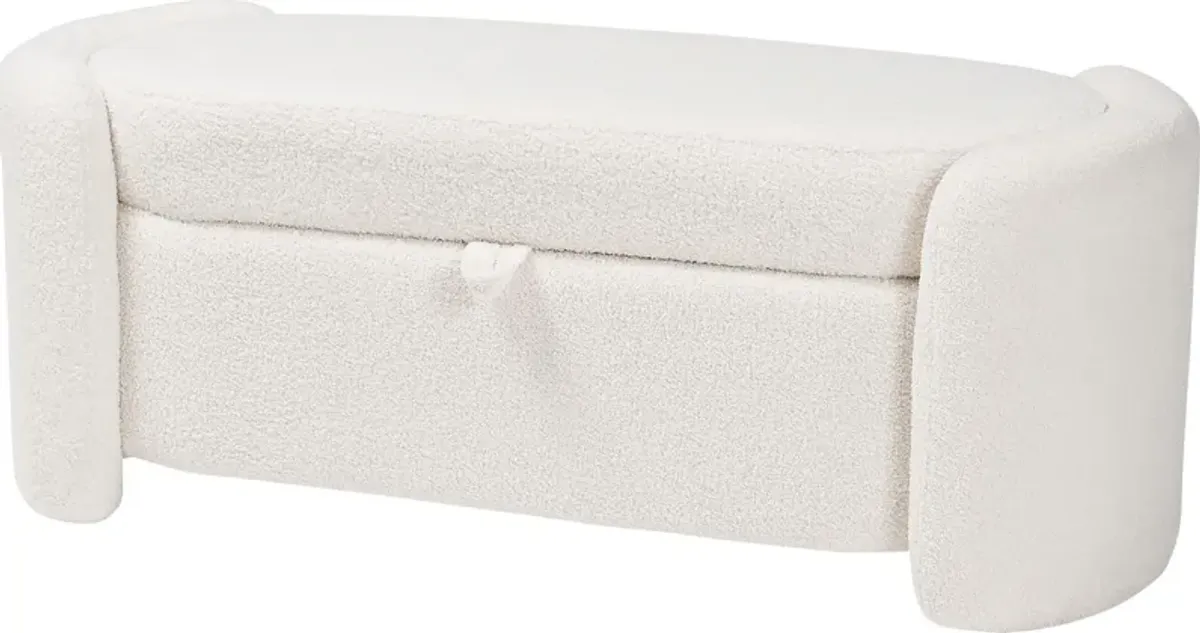 Arpieka Ivory Storage Bench