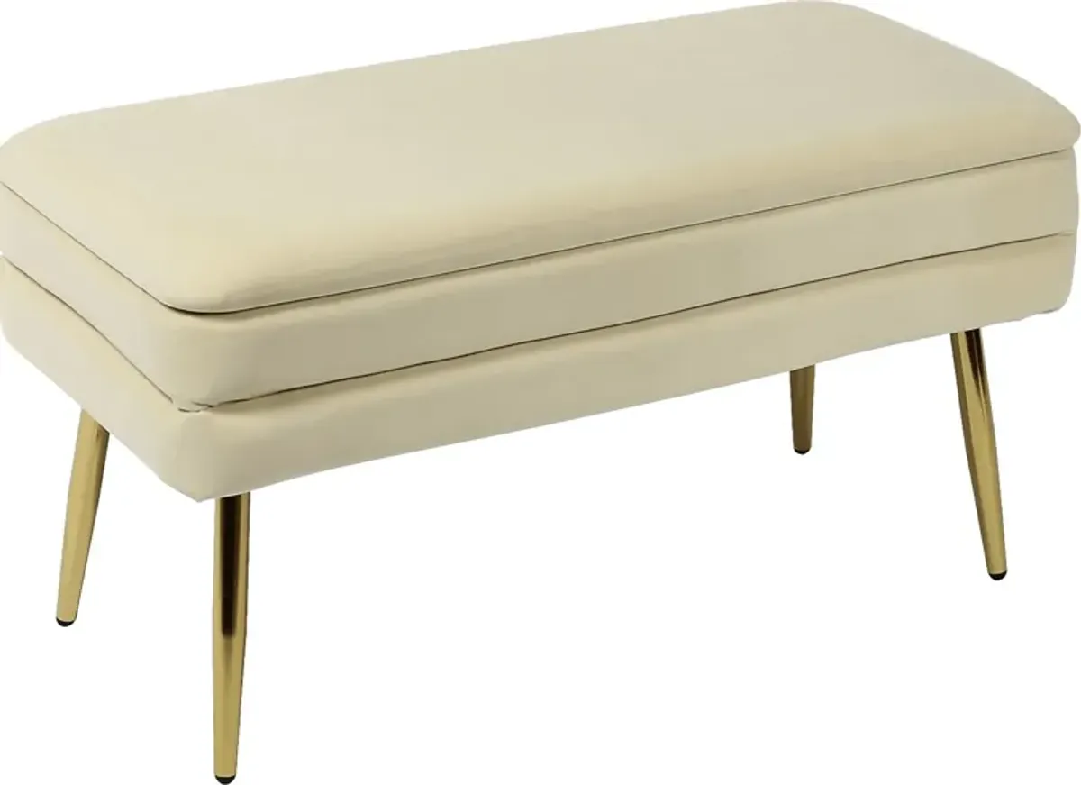 Eauclair Cream Storage Bench