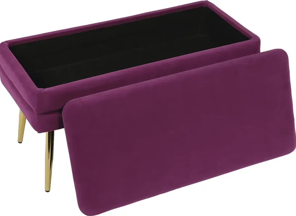 Eauclair Plum Storage Bench