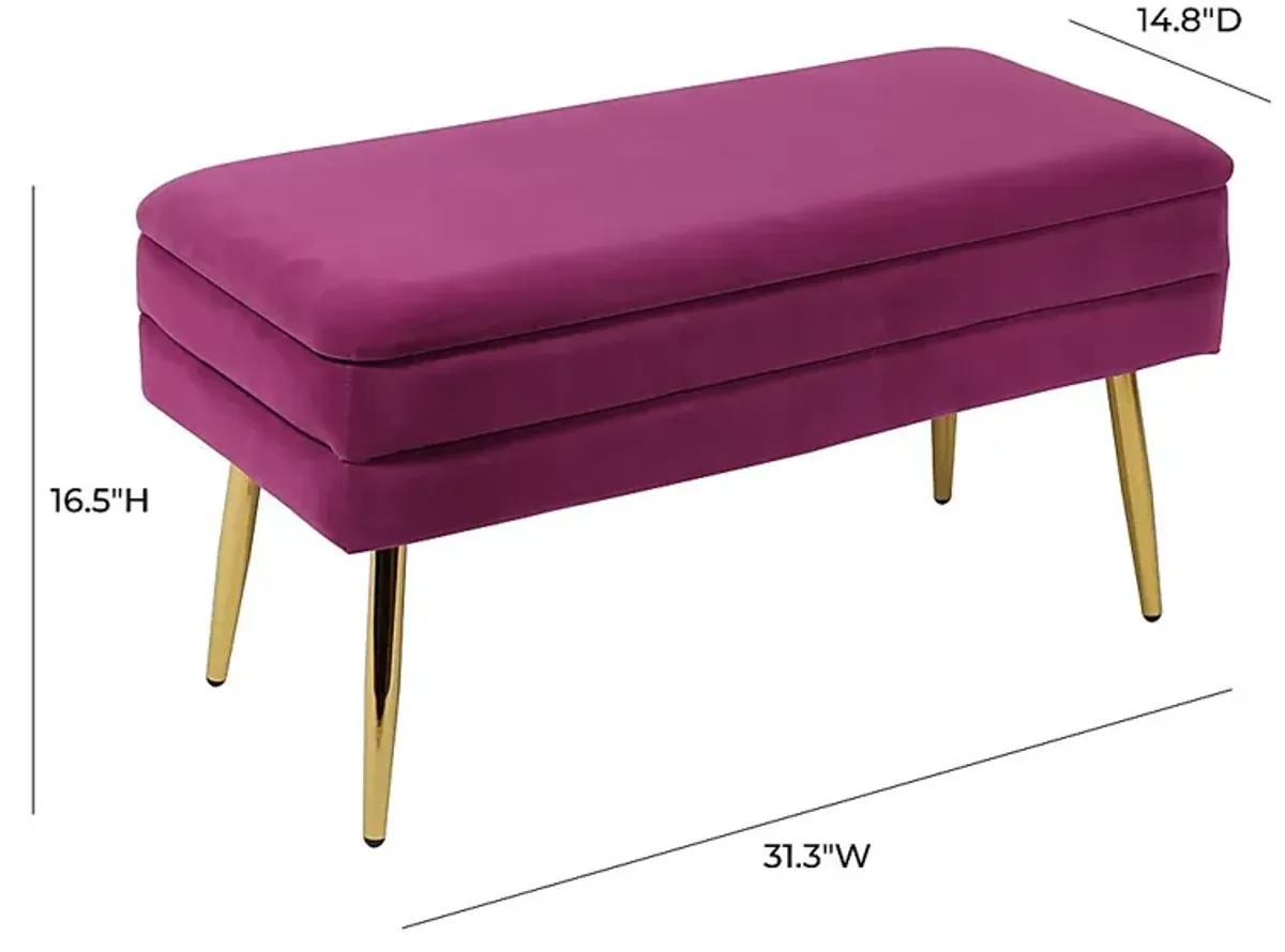 Eauclair Plum Storage Bench