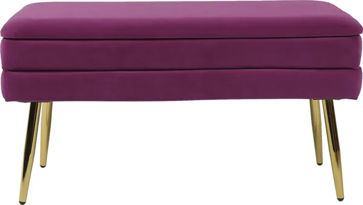 Eauclair Plum Storage Bench