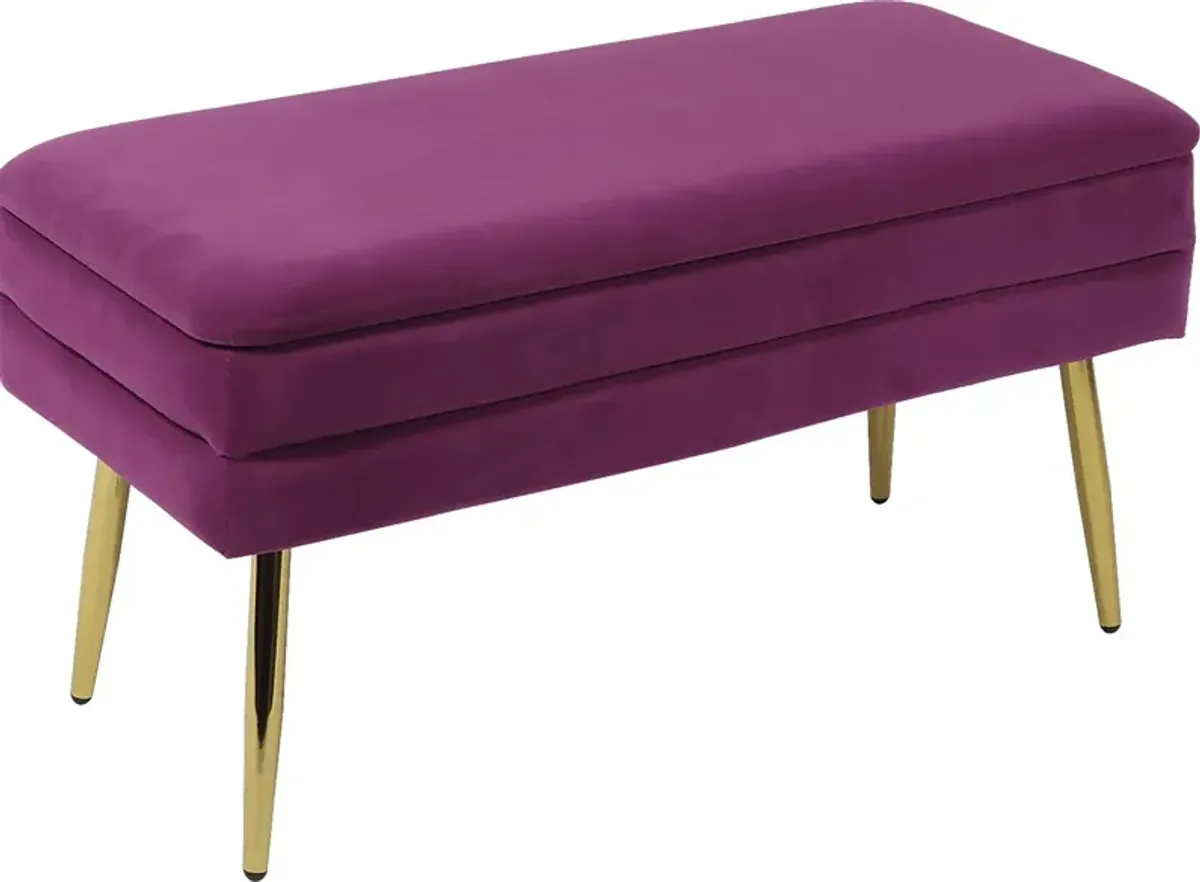 Eauclair Plum Storage Bench