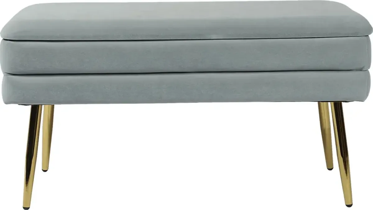 Eauclair Blue Storage Bench