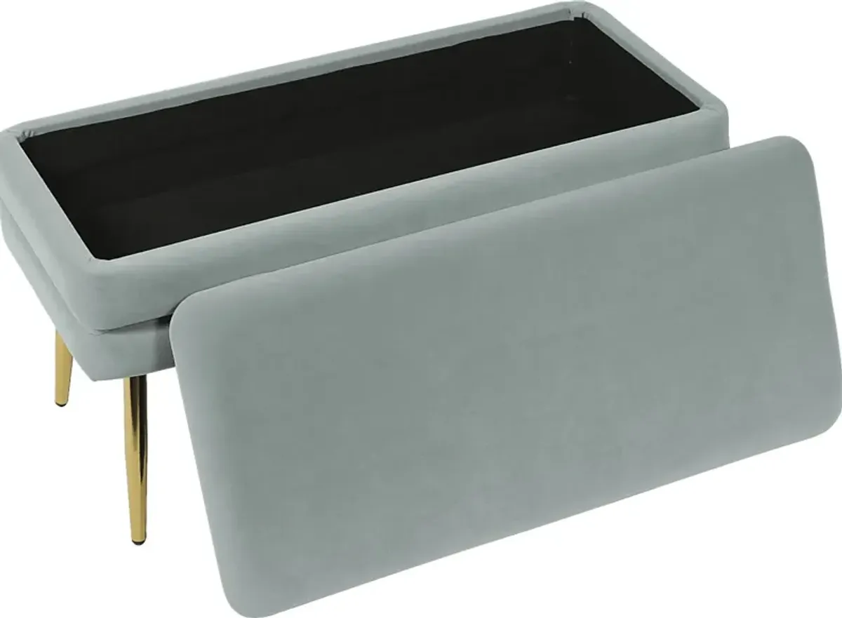 Eauclair Blue Storage Bench