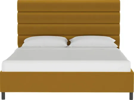 Kids Golden Rust Dijon Full Upholstered Bed